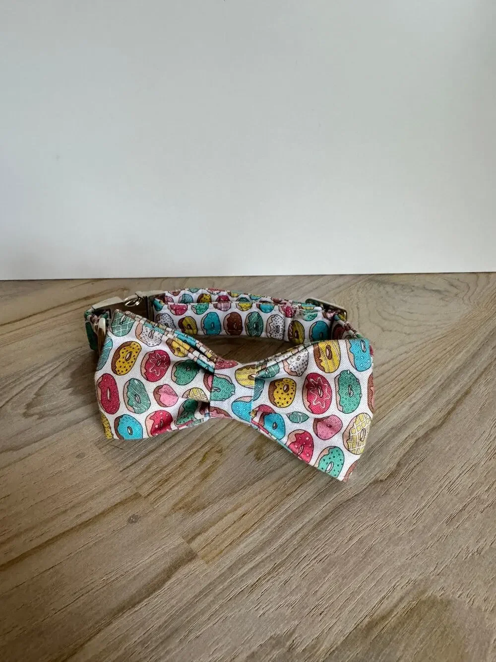 Unique Style Paws Multi Personalized Dog Collar Cotton Donuts Bow Tie Adjustable